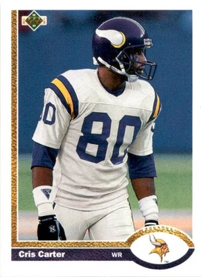 1991 Upper Deck Cris Carter #56b Minnesota Vikings - Image 1 of 2