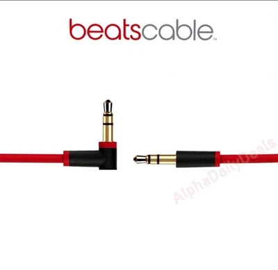 Genuine OEM Beats by Dr. Dre Replacement Red Audio Cable with 3.5mm Jack - Image 1 of 4
