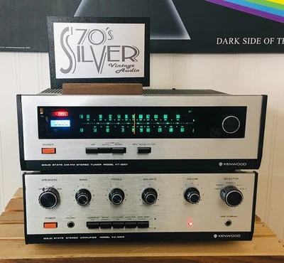 Kenwood KA-4002 Int Amp + KT-2001 Sintonizador Estéreo Combo - Reparado/Funcionando. LED Foto 1 de 4
