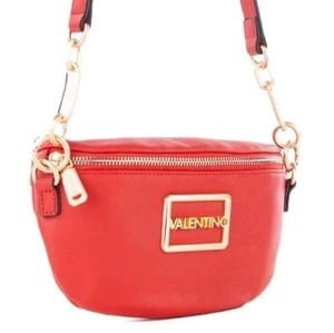 Bolso Bandolera Valentino Princesa Rosso Cuero Rojo con Acentos Dorados - Imagen 1 de 7