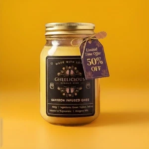 Saffron Infused Organic Ghee 500g |Premium Superfood 💥SPECIAL OFFER 50% OFF💥  - Picture 1 of 13