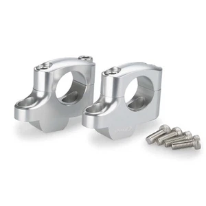 PUIG RISERS PULLBACK PER MANUBRI BMW R1250 GS TRIPLE BLACK 21-23 SILVER-21801P - Foto 1 di 1