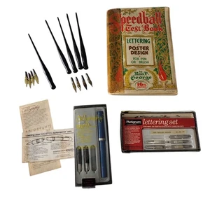 Plumas de inmersión de caligrafía de colección plumillas lote mixto Speedball libro de texto Sheaffer tonense - Imagen 1 de 20