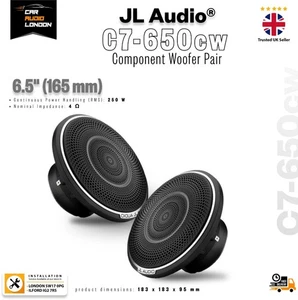 JL Audio C7-650cw 6.5" High-End Component Woofer Speaker Only Pair 250W RMS - Picture 1 of 6