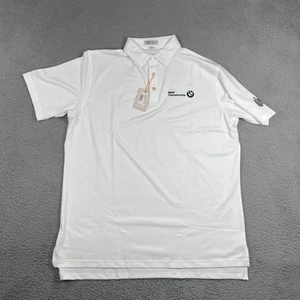 NUEVO CON ETIQUETAS Peter Millar BMW Hombres L Campeonato Medinah Country Club Polo Blanco - Imagen 1 de 11