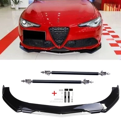 For Alfa Romeo Front Bumper Lip Splitter Sport Spoiler Black White Body Kit Foto 1 de 4