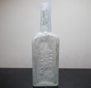 ALLEN'S LUNG BALSAM CINCINNATI OHIO BOTTIGLIA MEDICINA GOFFRATA - Foto 1 di 3