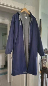 Speedo Adult Unisex MEDIUM Swim Parka BLUE Jacket Fleece Lined Hooded #AB25 - Picture 1 of 6