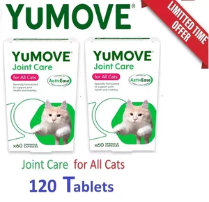 YuMOVE Cat Joint Supplement ( 120 Tablets) Senior Cat All Ages & Breeds Vitamins - Picture 1 of 2