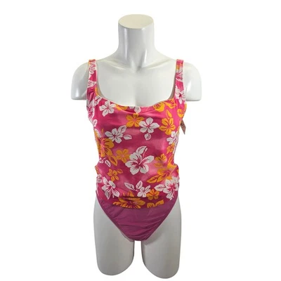 Speedo rosa Blumen 2 Stück Tankini Badeanzug Größe 12 Lycra Bikinihose & Top - Bild 1 von 4