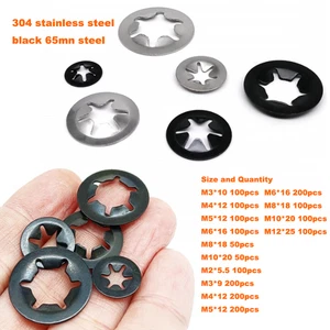 Retaining Shaft Bearing Self Lock Push-on External Circlip Clip Snap Ring M2-M12 - Picture 1 of 7