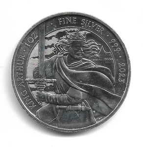 Myths and Legends - 2023 King Arthur - 1oz .999 Fine Silver 2 Pounds Coin - Bild 1 von 2