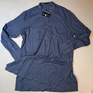 COOFANDY Men’s Long Sleeve Rayon Linen Casual Top Large Tunic Kurta Henley - Picture 1 of 10