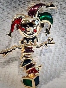 Spilla Jack In The Box Vintage - Foto 1 di 3