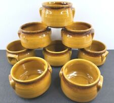 8 Beauceware Pottery Talarico Bowls Set Vintage 2 3/4" Brown Soup Bean Canada 