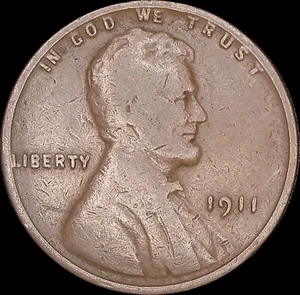 Lot 1C Lincoln Wheat Cents (1911, 1912, 1918) Uncertified Circulated - Picture 1 of 6