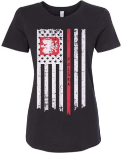 Camiseta ajustada para mujer bandera polaca americana media Polonia Polska EE. UU. - Imagen 1 de 5