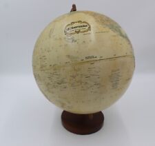Vintage Replogle Globemaster 12 Inch Globe LeRoy M. Tolman Wood Stand USA Made