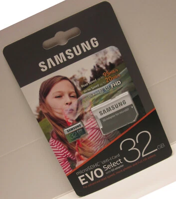 Samsung 32GB Micro EVO select U2 SD card for Akaso V50 Pro elite EK7000 Brave 4 - Image 1 of 4