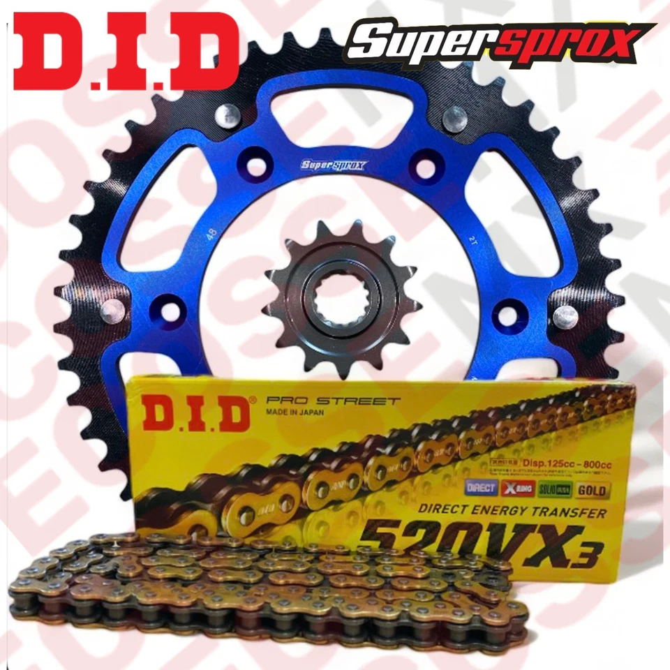 Husqvarna TE150/250i DID GOLD VX3 520 XRing Chain Supersprox Stealth Sprockets - Image 1 of 4
