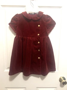TOMMY HILFIGER TODDLER GIRLS LINED CORDUROY DRESS SIZE 3T VINTAGE - Picture 1 of 16