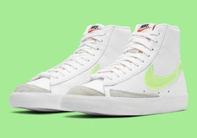 Nike Blazer Mid 77 ESS Womens US 9 White Yellow Casual Shoes Sneakers NEW ❤️ - image 1 of 4