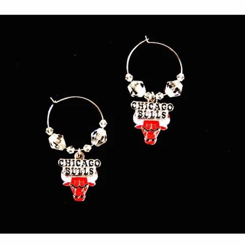 Chicago Bulls Hoop Beaded Earrings Cover