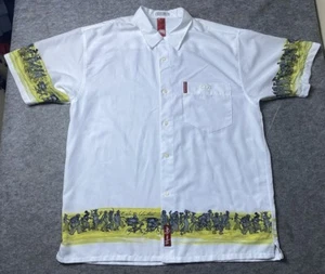Vintage Marc Ecko Shirt Mens Large White Button Down Hip Hop Rap Y2K FLAW - Picture 1 of 10