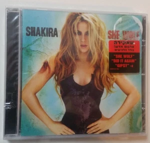 She Wolf by Shakira  RARE ISRAELI SEALED CD HEBREW PROMO STICKER - Picture 1 of 4