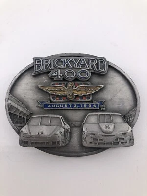Hebilla de cinturón Siskiyou Q-2 1996 Brickyard 400 3 de agosto de 1996 hecha en EE. UU. vintage Foto 1 de 4