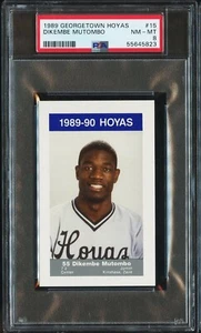 PSA 8 1989 GEORGETOWN HOYAS #15 DIKEMBE MUTOMBO HOF RC T910W - Picture 1 of 2