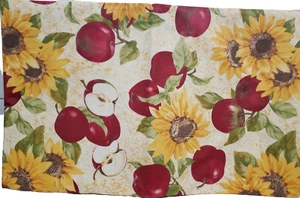 Tovaglia in vinile con schienale in flanella 52"x90" oblunga (6-8 ppl) GIRASOLI E MELE, HP - Foto 1 di 13