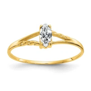 14K Solid Two Tone Gold Topaz Ring - Picture 1 of 36