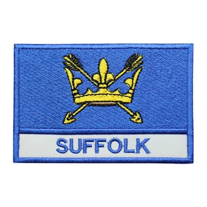 Suffolk County Flagge Aufnäher Aufbügeln Aufnähen Abzeichen bestickter Aufnäher - Bild 1 von 1