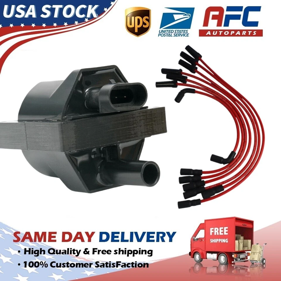 DR49 Ignition Coil+wire  For Chevy Silverado GMC Sierra Blazer Safari 10489421 - Image 1 of 4