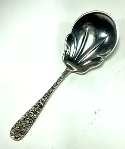 Stieff Rose Sterlingsilber geriffelt Servierlöffel - 8" - Bild 1 von 5
