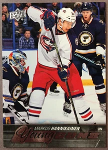 2015-16 Upper Deck Young Guns #493 Markus Hannikainen Columbus Blue Chaquetas de radiocontrol - Imagen 1 de 1