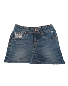 Vintage Reworked Y2K Justice Jeans Denim Skirt Waist - 25 - Picture 1 of 3