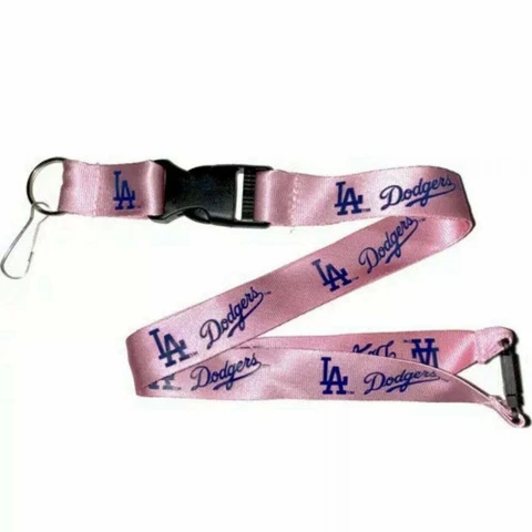 LA DODGERS PINK DETACHABLE BREAK AWAY LANYARD NEW & OFFICIALLY LICENSED Cover