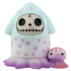 Furrybones Quietschskelett im Tintenfisch Kostüm mit Qualle Freund Figur - Bild 1 von 1