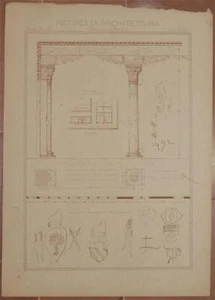 Memories Of Architecture Palace Ducal Venice Venetian Antique Lodge 1800 - Bild 1 von 1