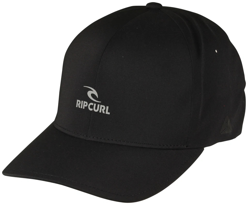 Rip Curl VaporCool Delta Flexfit Hat - Black - New - Image 1 of 1