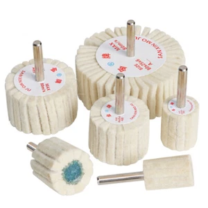 20-60mm Wool Felt Polishing Buffing Pad Waxing Head Wheel For Rotary Tool 2/6Pcs - Picture 1 of 16