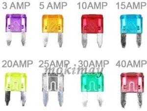Surtido automático de fusibles mini hoja ATS 8 piezas 3A 5A 10A 15A 20A 25A 30A 40A 1 cada uno - Imagen 1 de 1