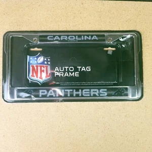 Carolina Panthers Offizieller NFL Metall Nummernschild Rahmen Neu Verzierte Buchstaben - Bild 1 von 7