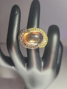 Cwe Engraved Cz .925 Charles Winston Size 5 Ring - Picture 1 of 4