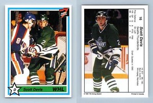 Scott Davis #16 WHL 7th Inning Sketch 1990-91 Hockey Card