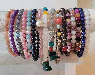 Pulseras, pulseras de cristal, pulseras de piedra, pulseras de cuentas, diferentes materiales Foto 1 de 4