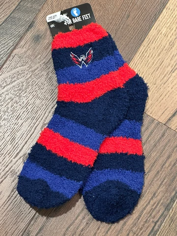 Washington Capitals NHL Unisex Rainbow Sleep Soft Fuzzy Socks - OSFM Cover