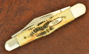 CASE XX USA 2008 BONESTAG BONE STAG PREMIUM WHITTLER KNIFE 6.5383 WH SS (20413) - Picture 1 of 6